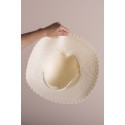 Juleeze Chapeau de femme Blanc Paille en papier