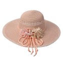 Juleeze Chapeau de femme Rose Paille en papier