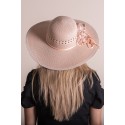 Juleeze Chapeau de femme Rose Paille en papier