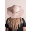 Juleeze Chapeau de femme Rose Paille en papier