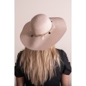 Juleeze Chapeau de femme Rose Paille en papier