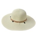 Juleeze Chapeau de femme Blanc Paille en papier