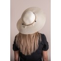 Juleeze Chapeau de femme Blanc Paille en papier