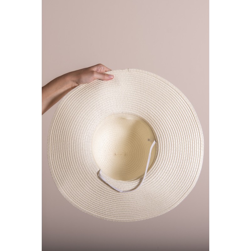 Juleeze Chapeau de femme Blanc Paille en papier