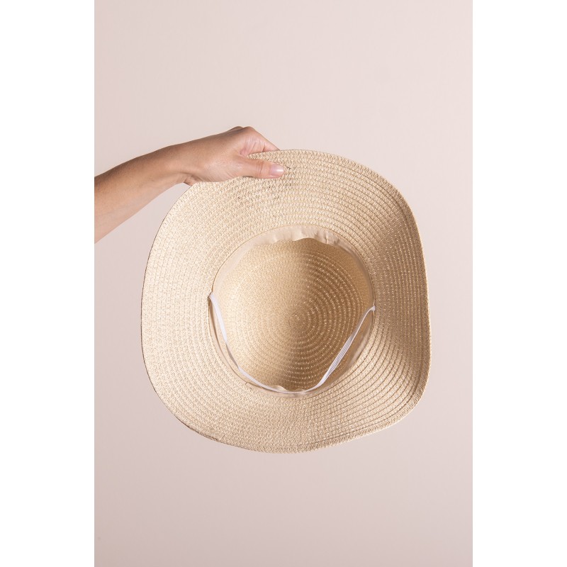 Juleeze Cappello da donna Beige Paglia di carta