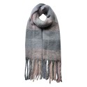 Juleeze Winter Scarf Women 50x180 cm Pink Grey Diamond