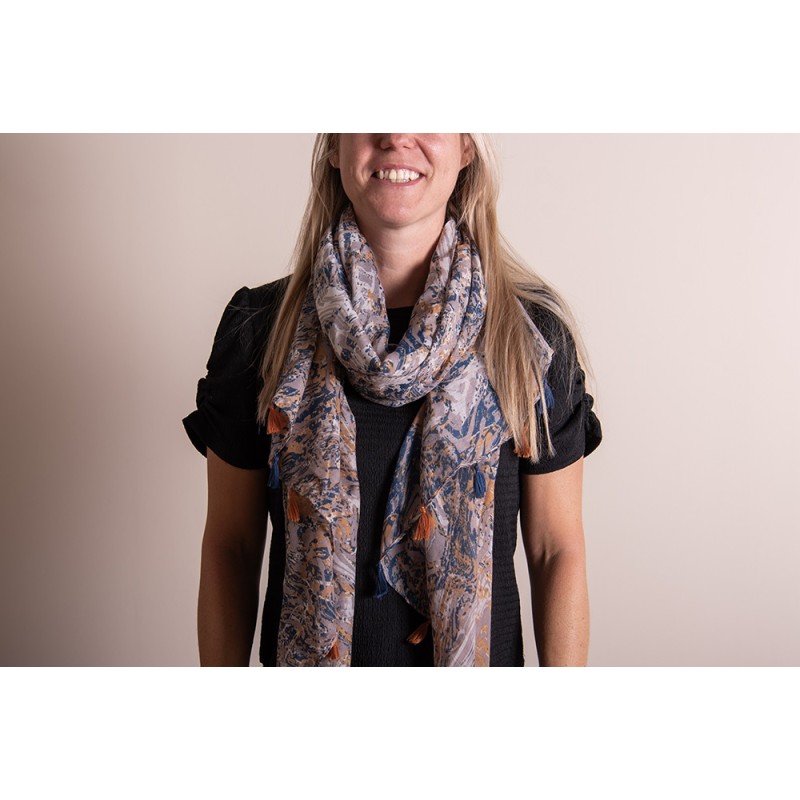 Juleeze Printed Scarf 90x180 cm Orange