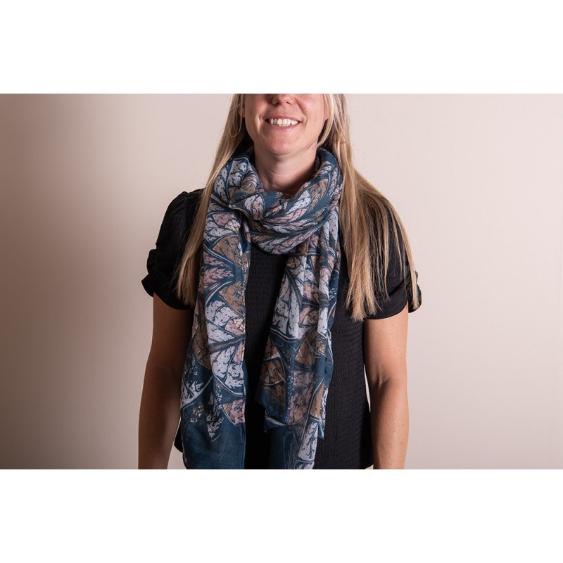 Juleeze Printed Scarf 90x180 cm Blue