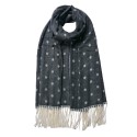 Juleeze Sciarpa invernale da donna 68x180 cm Nero Punti