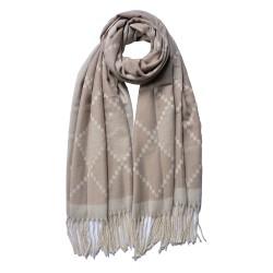 Juleeze Sciarpa invernale da donna 68x180 cm Marrone Beige
