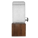 Clayre & Eef Dispenser per succo con rubinetto e coperchio 22x20x50 cm Vetro Quadrato