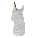 Clayre & Eef Statuetta Unicorno 15 cm Bianco Poliresina