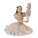 Clayre & Eef Beeld Ballerina 13 cm Roze Polyresin