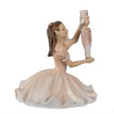 Clayre & Eef Statuetta Ballerina  13 cm Rosa Poliresina