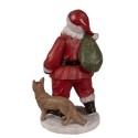 Clayre & Eef Figurine Père Noël 16x14x26 cm Rouge Polyrésine