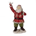 Clayre & Eef Figur Weihnachtsmann 13x10x23 cm Rot Polyresin
