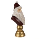 Clayre & Eef Bust Santa Claus 19x15x40 cm Red Polyresin