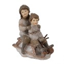 Clayre & Eef Figurine Enfants 11 cm Beige Polyrésine
