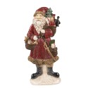 Clayre & Eef Figurine Santa Claus 12x4x24 cm Red Polyresin