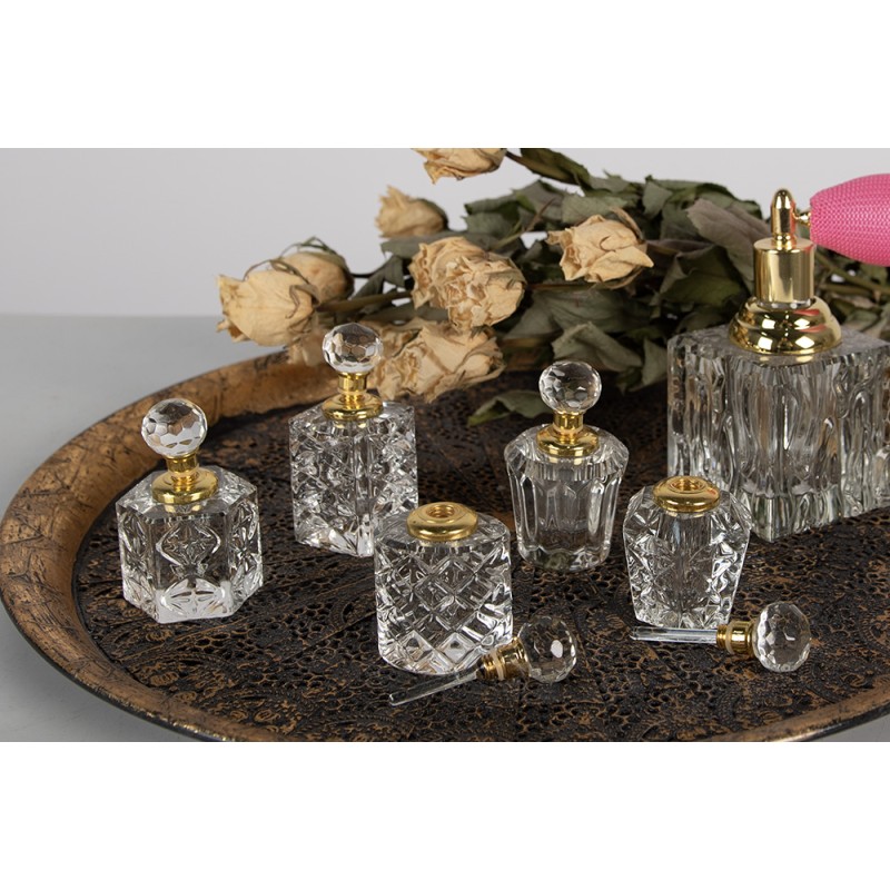 Melady Parfumflasche 3x3x7 cm Glas Quadrat