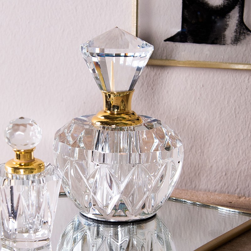 Melady Perfume Bottle 4x4x7 cm Glass Round