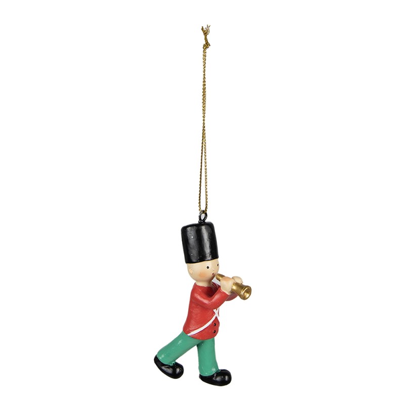 Clayre & Eef Christmas Ornament Soldier 8 cm Red Polyresin