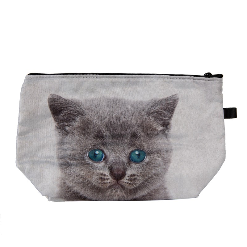 Juleeze Toilettas Dames  22x13x18 cm Grijs Synthetisch Kat