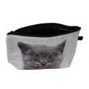 Juleeze Damenkulturtasche 22x13x18 cm Grau Synthetisch Katze