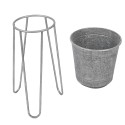 Clayre & Eef Porte-plante Ø 35 Ø 31 cm Gris Métal