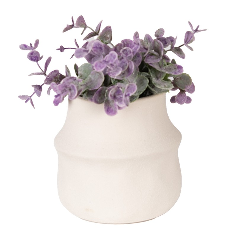 Clayre & Eef Pot de fleurs Ø 12x11 cm Beige Céramique