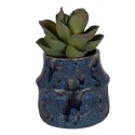 Clayre & Eef Pot de fleurs Ø 12x11 cm Bleu Céramique