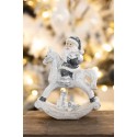 Clayre & Eef Statuetta Babbo Natale  13x6x17 cm Color argento Poliresina