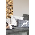 Clayre & Eef Cushion Cover 45x45 cm White Grey Polyester Square Reindeer