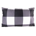Clayre & Eef Cushion Cover 30x50 cm White Black Polyester Rectangle This house believes in Santa