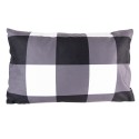 Clayre & Eef Housse de coussin 30x50 cm Blanc Noir Polyester Rectangle This house believes in Santa