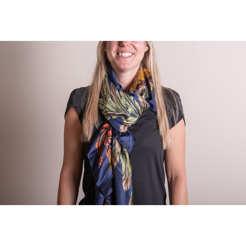 Juleeze Printed Scarf 90x180 cm Blue