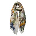 Juleeze Printed Scarf 90x180 cm White Blue