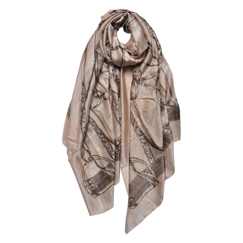 Juleeze Printed Scarf 90x180 cm Beige