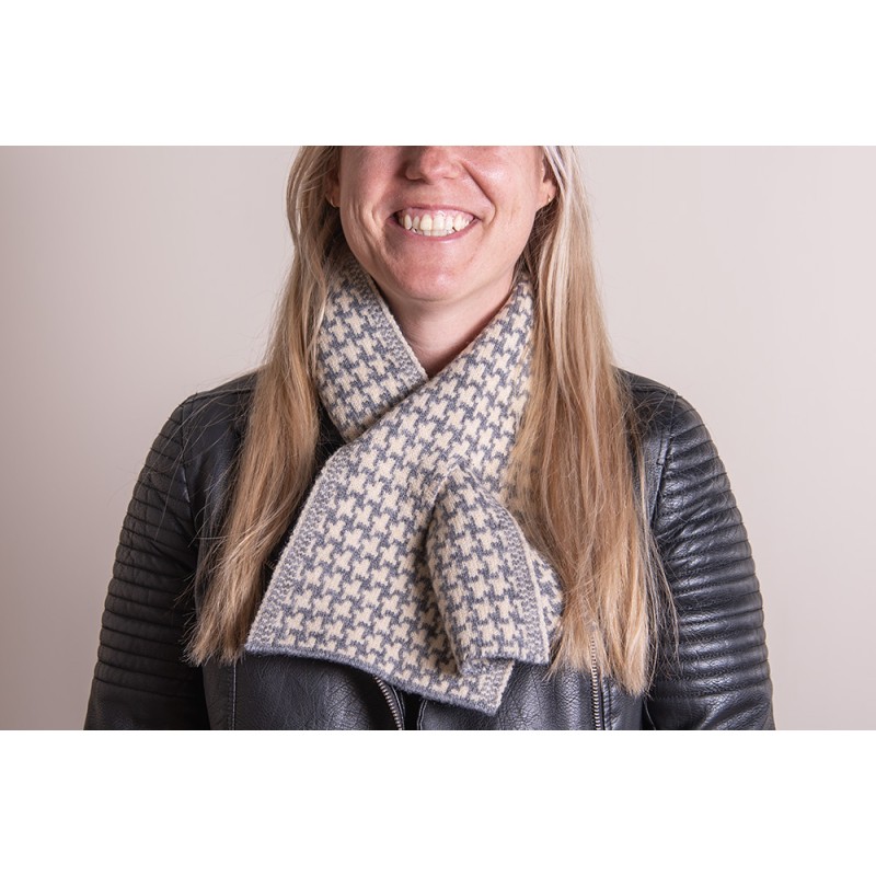 Juleeze Winter Scarf Women 15x85 cm Grey White