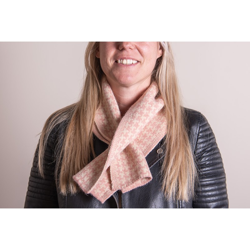 Juleeze Winter Scarf Women 15x85 cm Pink Beige