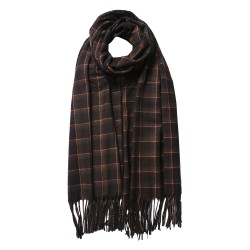 Juleeze Sciarpa invernale da donna 70x180 cm Marrone Rombo