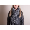 Juleeze Wintersjaal Dames  40x185 cm Grijs