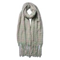 Juleeze Wintersjaal Dames  40x185 cm Groen Beige