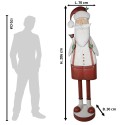 Clayre & Eef Figur Weihnachtsmann 206 cm Weiß Eisen
