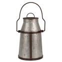 Clayre & Eef Decorative Milk Churn 31 cm Grey Brown Metal Round