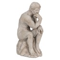 Clayre & Eef Statuetta decorativa Essere umano 31 cm Grigio Pietra