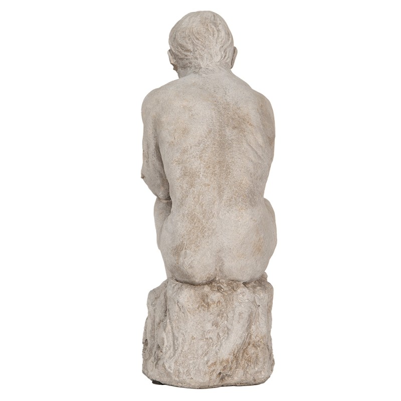 Clayre & Eef Statuetta decorativa Essere umano 31 cm Grigio Pietra