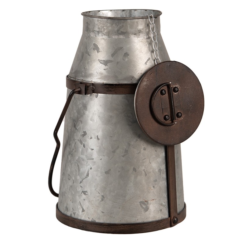 Clayre & Eef Pot à lait de décoration 26 cm Gris Marron Métal