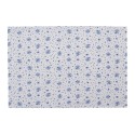 Clayre & Eef Placemats Set of 6 48x33 cm White Blue Cotton Rectangle Roses