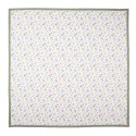 Clayre & Eef Tischdecke 100x100 cm Weiß Grün Baumwolle Quadrat Blumen